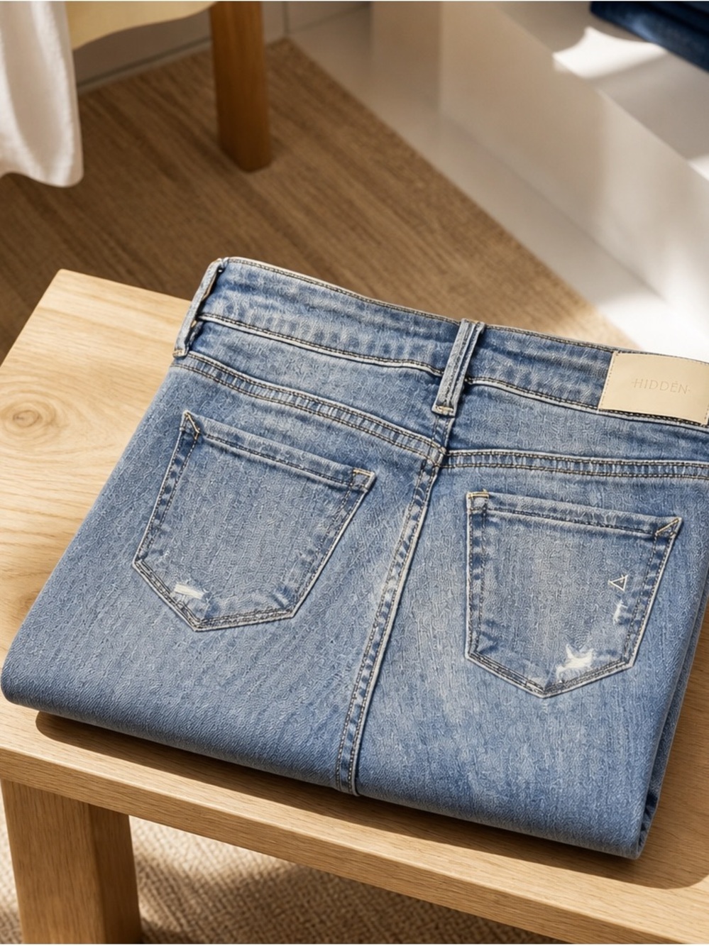 Hidden Label Light Blue Skinny Jeans for Women